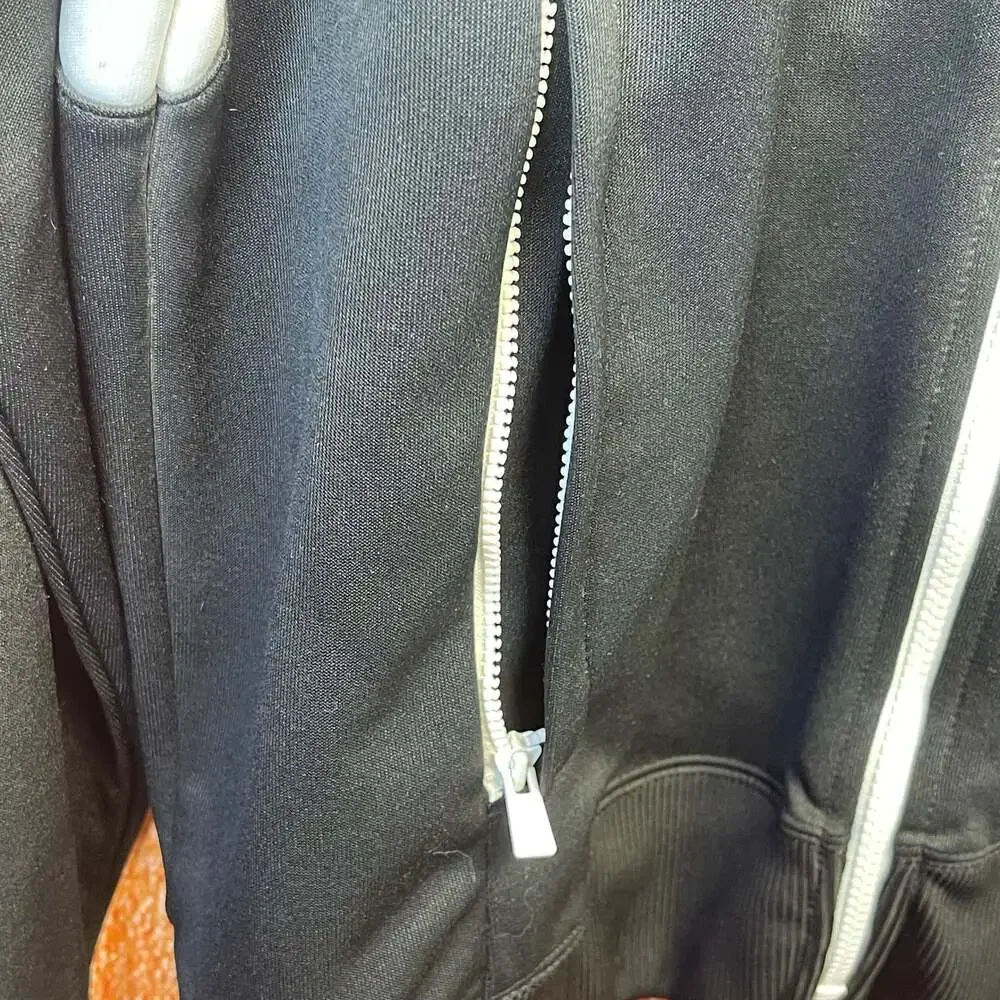 Nike Air Women's Full Zip Track Jacket in Black and White w Pink Logo XL